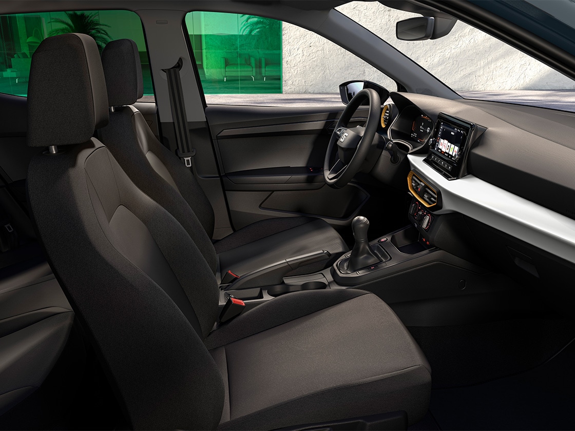 SEAT Arona interior details, including the cloth comfort seats forarona in acero tone