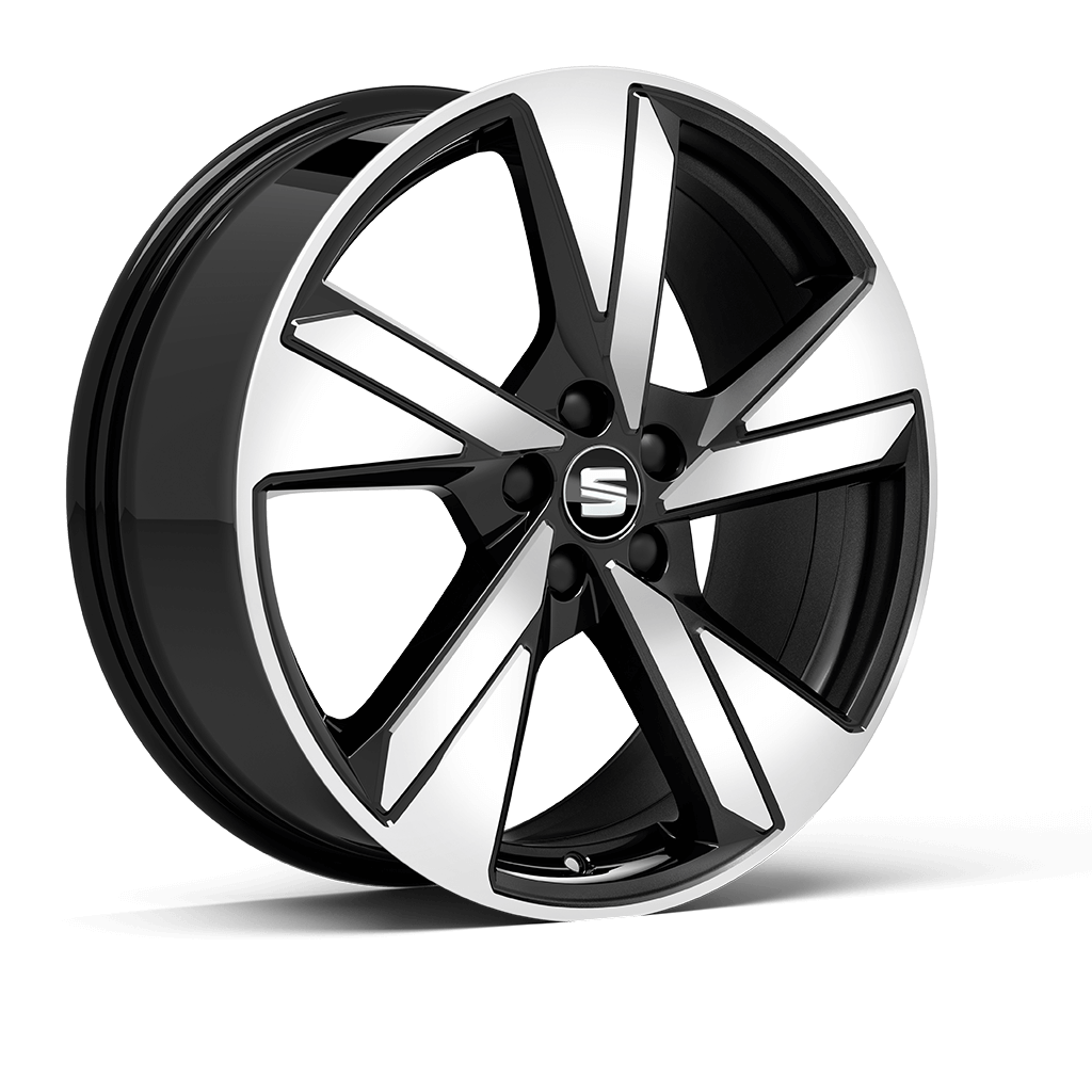 Diamond Cut 18 inch in Piano Black alloy wheel with centre insert in Black