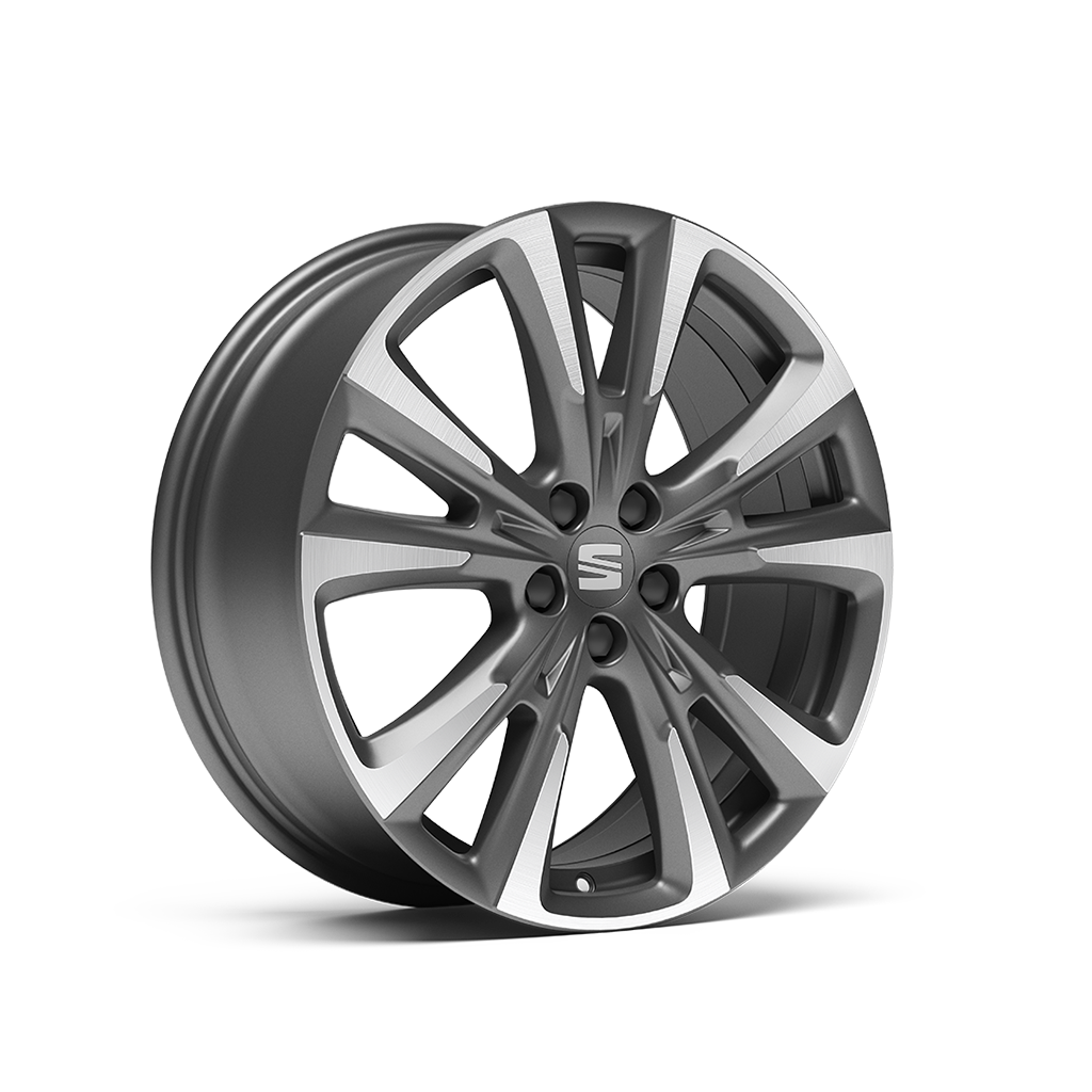 seat arona fr performance 18 inch cosmo grey alloy wheel