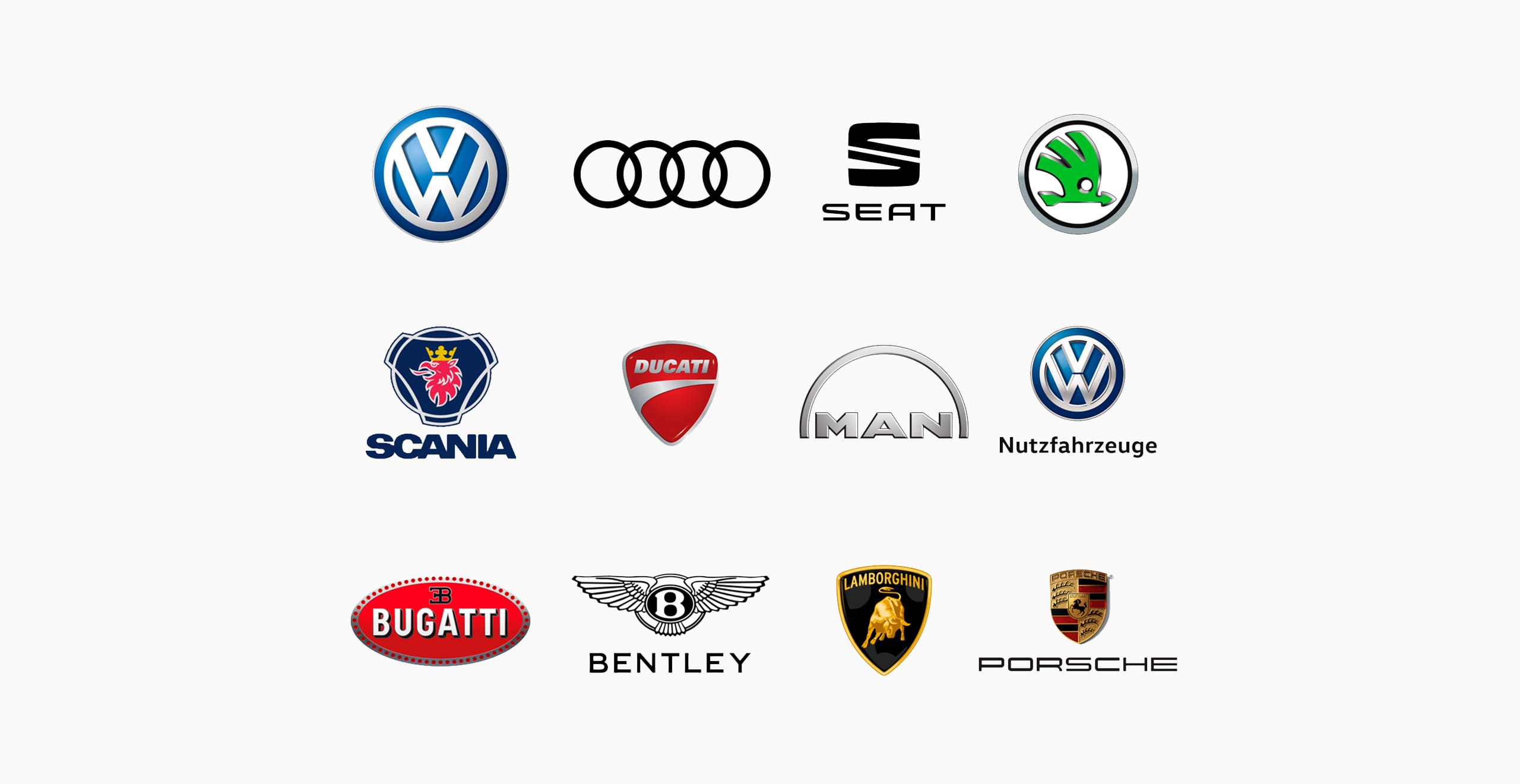 > Opprtunities available logos of companies in the Volkswagen Group – SEAT Human Resources