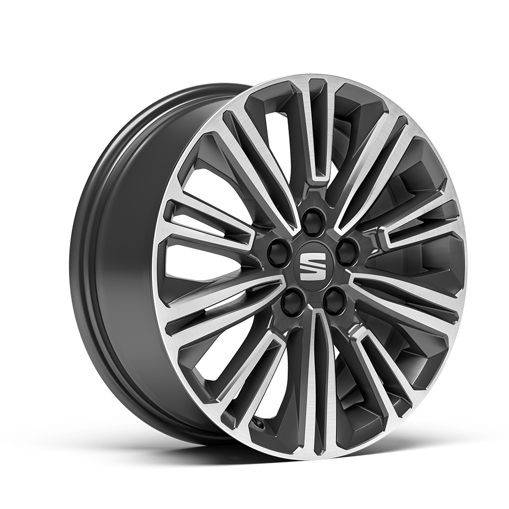New SEAT Ibiza Design Machined alloy wheel 16 inch Nuclear Grey